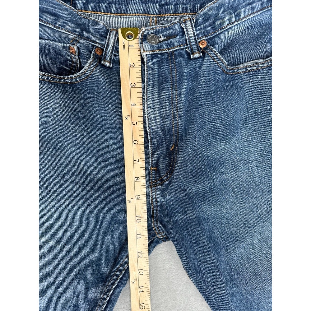 Levi's 505 Jeans Men's 34x29 Blue Cotton Regular Fit Medium Wash Straight Leg - Picture 9 of 16
